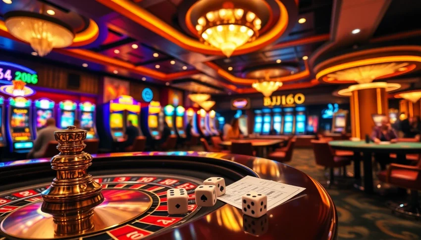 Experience thrilling gaming action at BJ66's dynamic casino atmosphere.