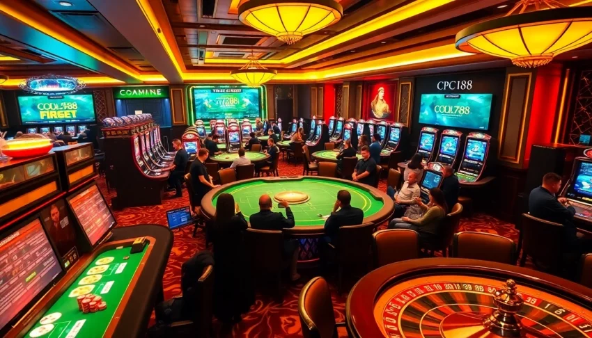 CPC188 features vibrant online casino actions with cockfighting bets and shining slot machines.