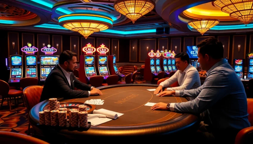 Experience the excitement at CF789 with high-stakes poker and vibrant casino elements.