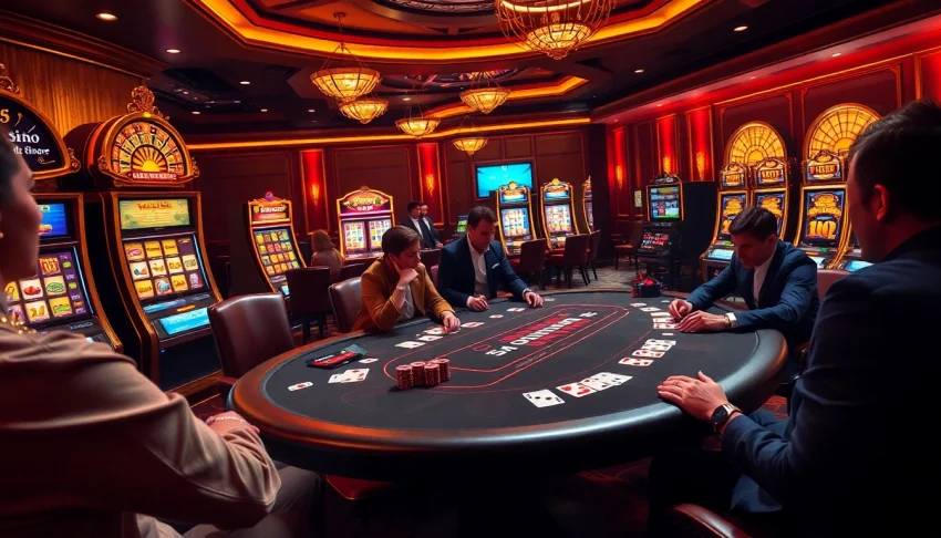 Engaging poker game at 88i casino highlighting excitement with vibrant poker chips.