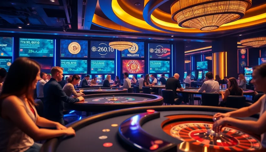 Jouer au meilleur casino crypto avec des tables de jeux modernes et un environnement dynamique.