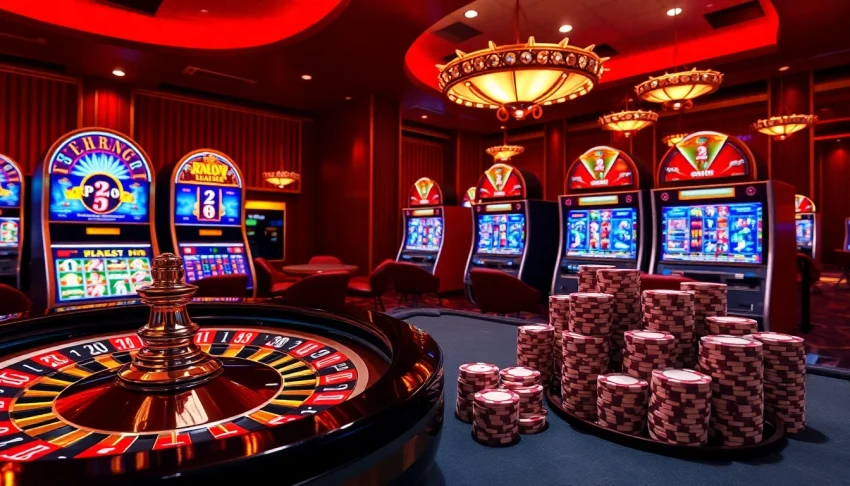Experience thrilling gaming at Du88 with vibrant tables and sparkling roulette wheels.