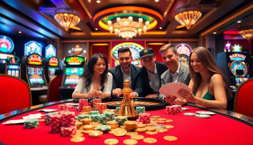 Captivating casino atmosphere showcasing crypto games and vibrant action for casino crypto liste.