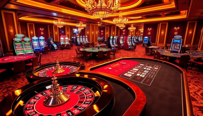 Experience thrilling gameplay at https://max88.faith/ with luxurious casino tables and vibrant roulette wheel.