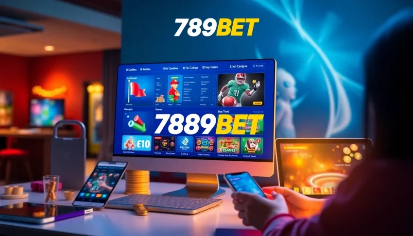 Experience the excitement of online gaming at https://789beta2.com/ with a vibrant digital interface showing various betting options.