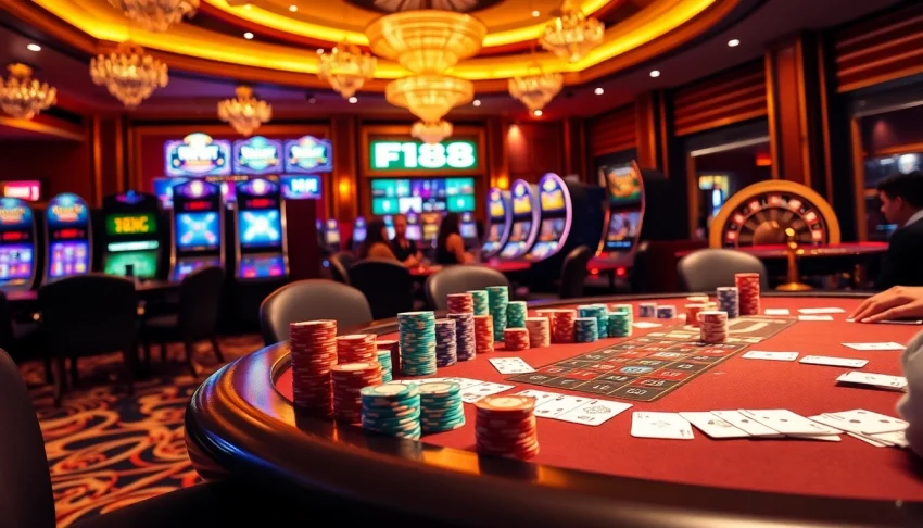 F168 offers a thrilling casino experience with vibrant poker chips and engaging gameplay.