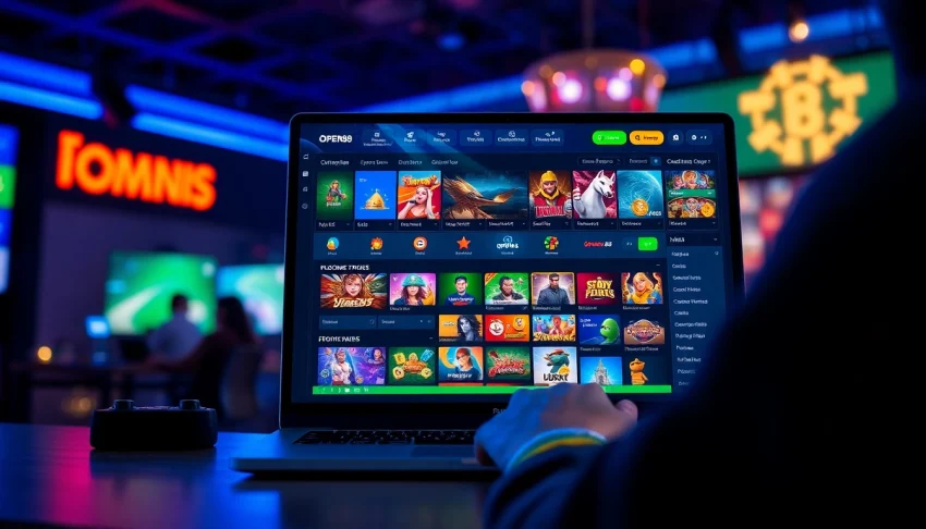 OPEN88 online gambling platform showcasing a modern interface with vibrant gaming options.
